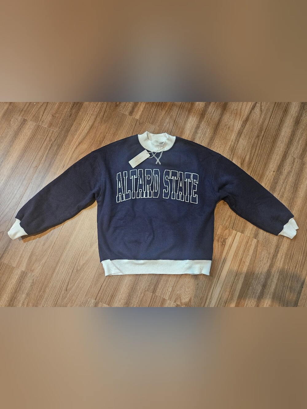 Altar'd State Mock Neck Sweatshirt Oversized XS with Logo